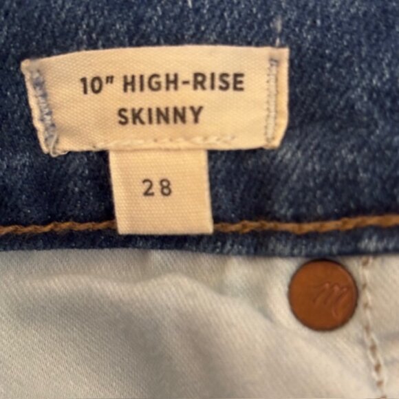 NWT Madewell 10" High Rise Skinny Jeans in Tencel Denim w/Magic Pockets Size 28 - Picture 11 of 14